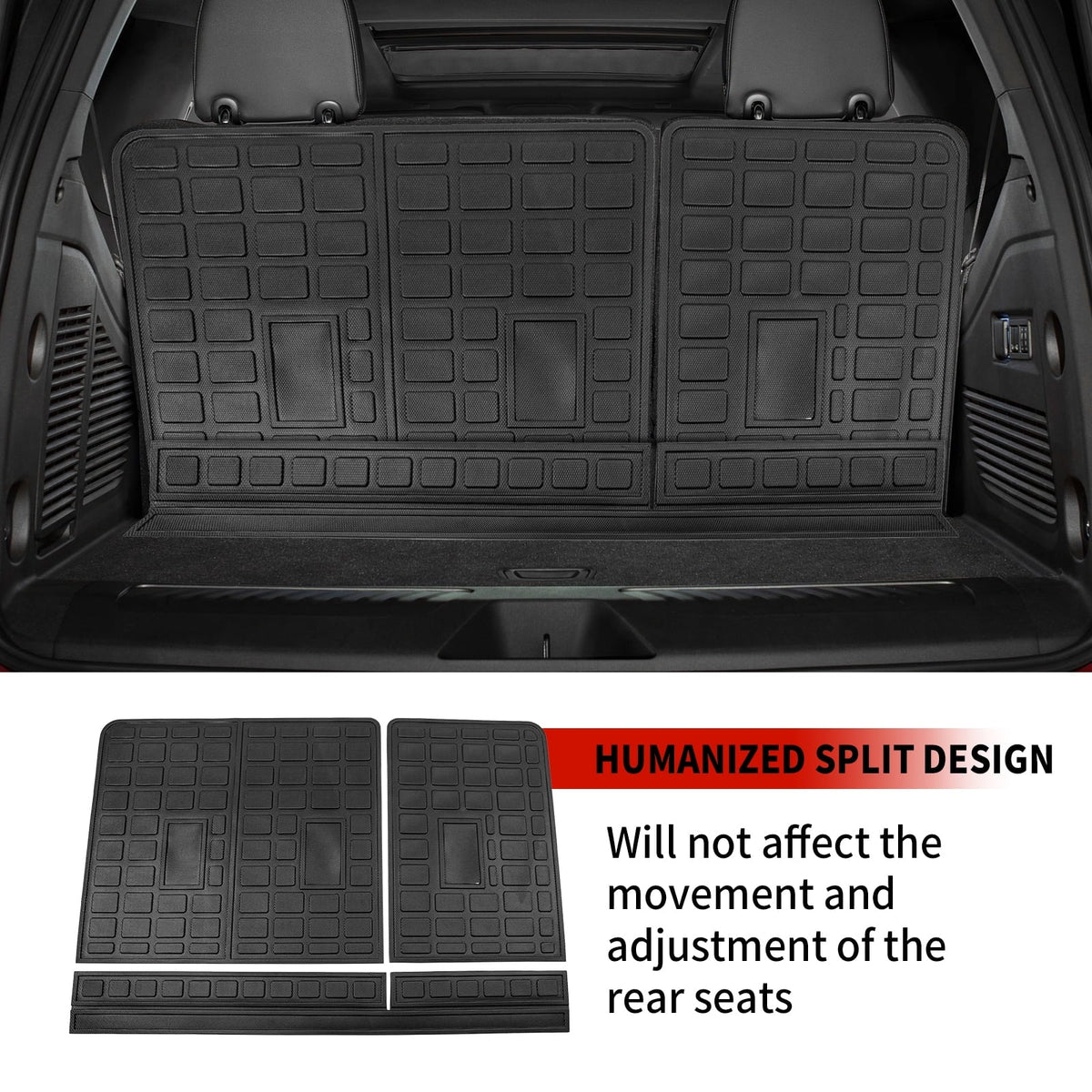 Fit 2021-2023 Chevrolet Tahoe GMC Yukon Rear Trunk Mat Cargo Liner Back Seat wrap Protector Chevy Tahoe Accessories