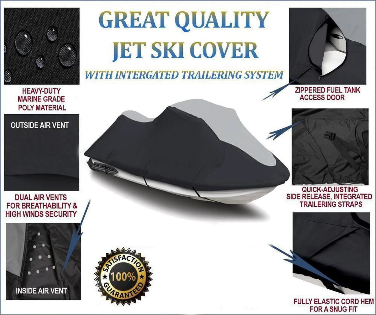 SUPER HEAVY-DUTY PWC 600D JET SKI shield appropriate for Yamaha Wave Raider 760 1996 2 Seater