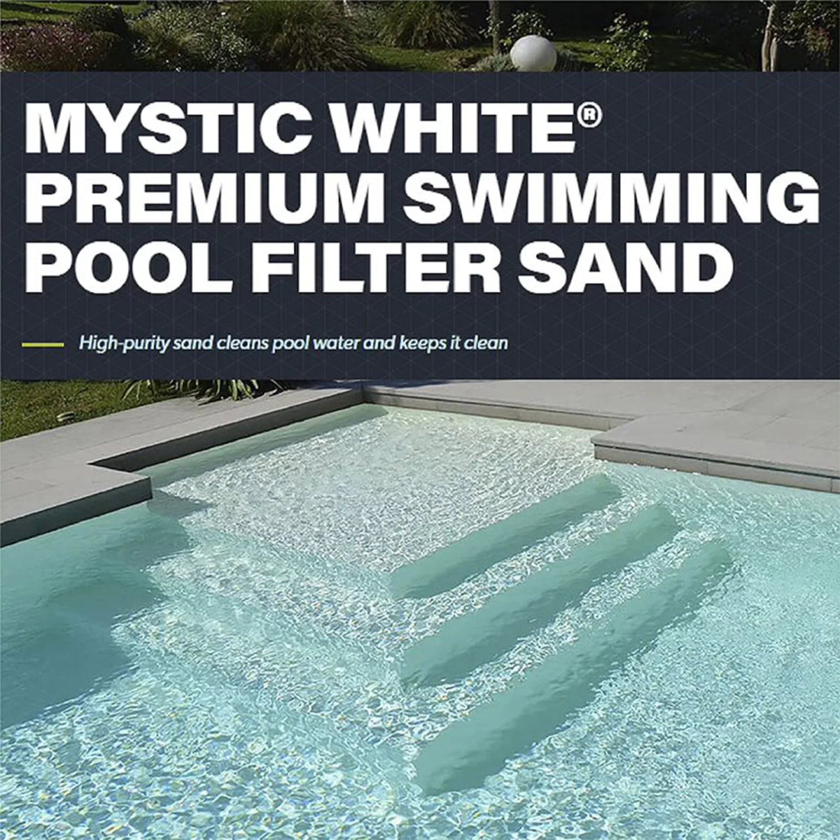 Silica 50lbs Mystic White II Swimming Pool Filter Sand, White (4 Pack). U.S