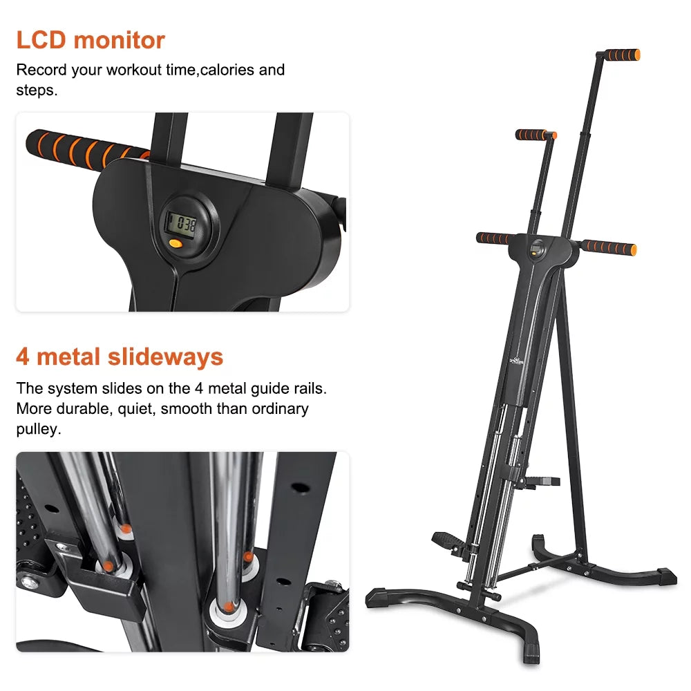 Relife  Sports Vertical Climber Exercise Machine for Home Gym with LCD Display 5 Levels Adjustable