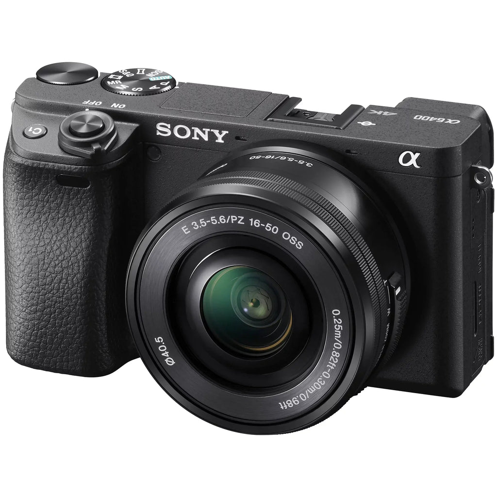 Alpha a6400 Mirrorless Digital Camera with E PZ 16-50mm + E 55-210mm OSS Lens + 2 Pack SanDisk 128GB Card + Backpack + ZeeTech Accessory Bundle