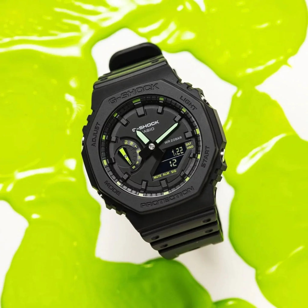 G-Shock GA2100 Neon Black Green Limited Edition