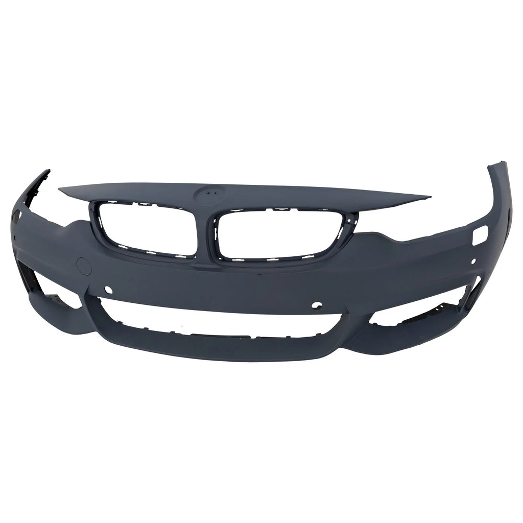 Front BUMPER protector matching For  4-SERIES 2014-2018 Primed with M Sport Line with HLW PDC Sensor Holes/Cam Conv/Coupe/HB- CAPA