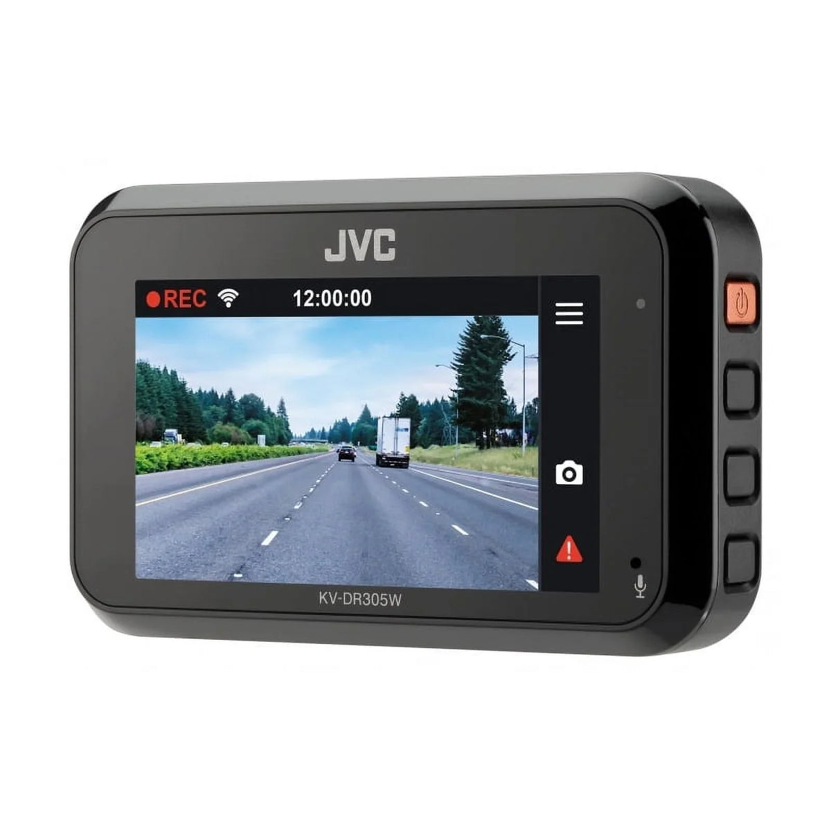 JVC  KV-DR305W Full-HD-Dashcam featuring Integrated GPS, Built-in Wi-Fi, Full HD recording, 3-Axis G-Force Sensor and Smartphone Linkag