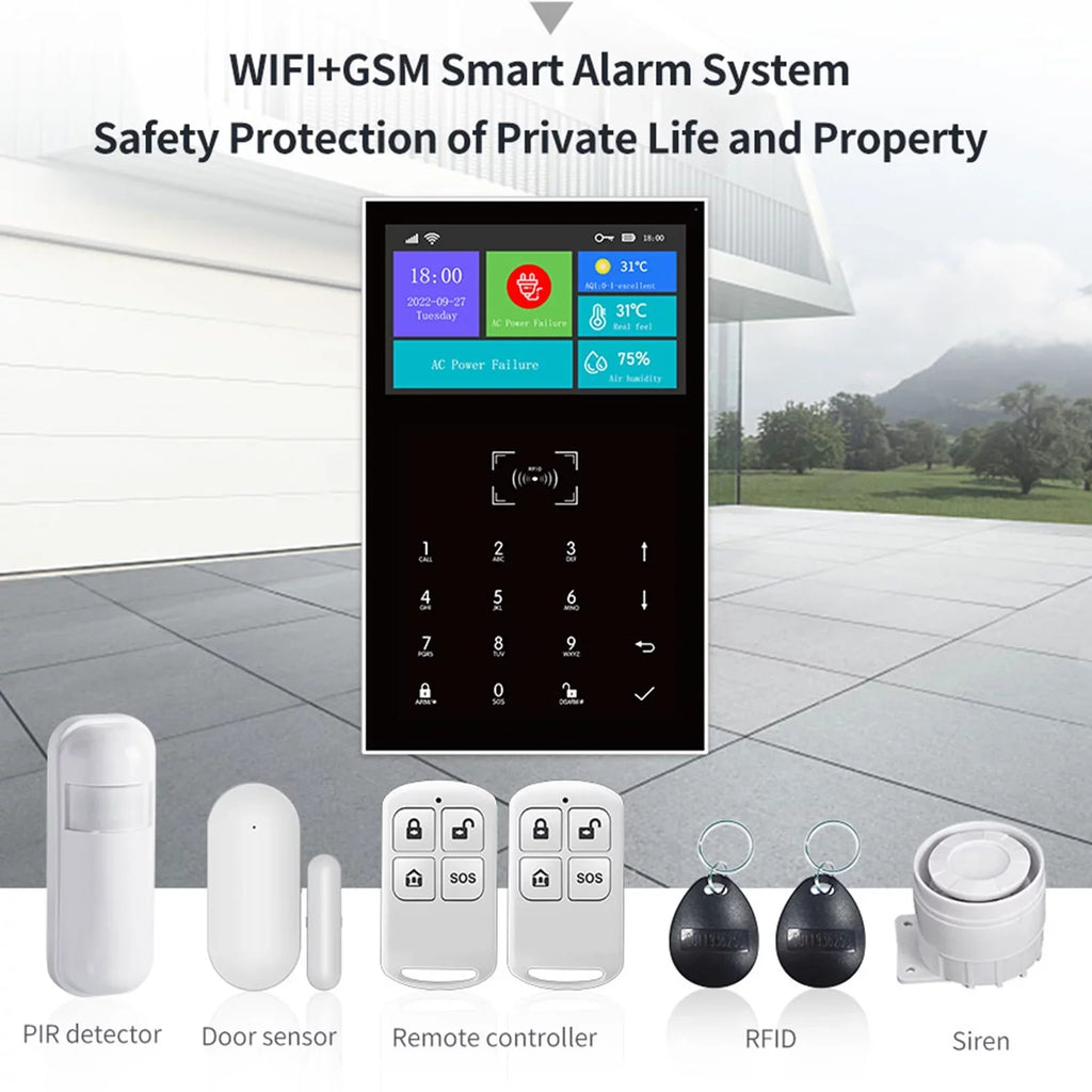 Walmeck All Touch USB Screen Wireless WIFI GSM Burglar System Smart Home DIY APP Smart