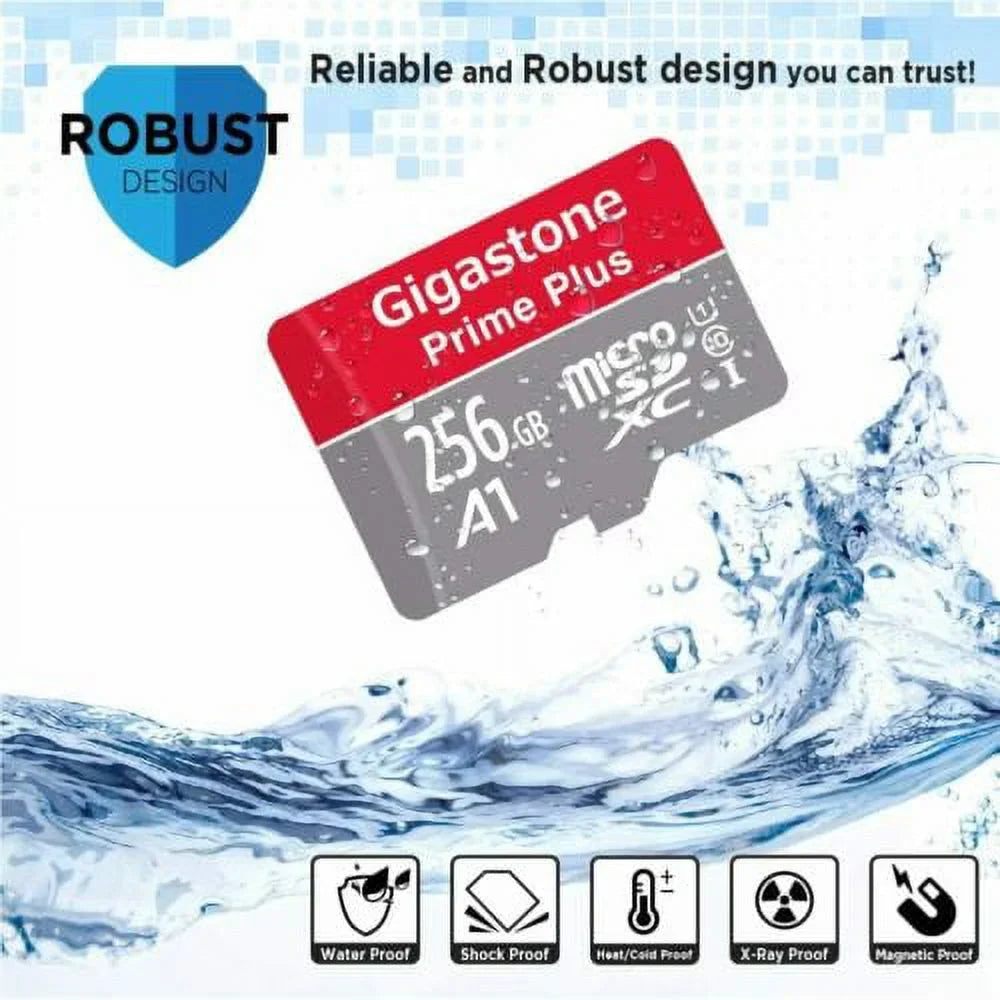 Gigastone 256GB Micro SD Card, Switch / GoPro appropriate Memory Card, UHS-I SDXC