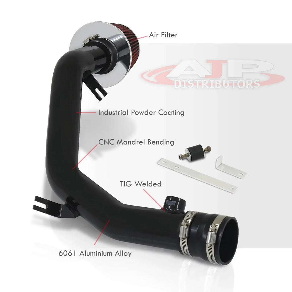 AJP Distributors Cold Air Intake CAI Induction System Kit Black Aluminum Pipe Piping + Filter suitable/Replacement For Volkswagen VW Golf GTI Jetta VR6 2.8L 12V 1998 1999 2000 2001 2002 2003 2004