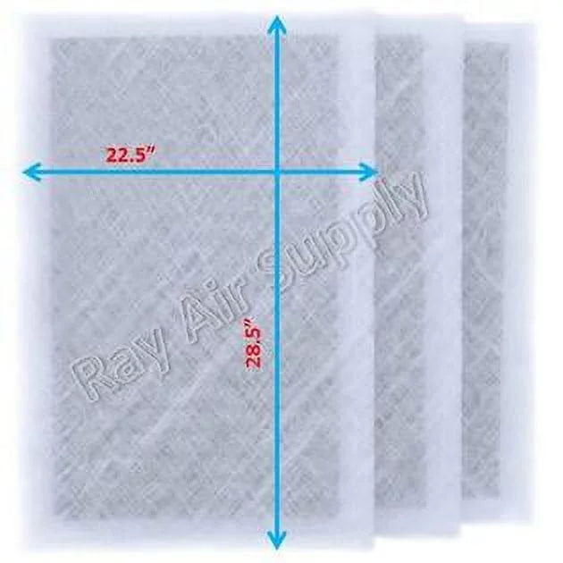 RAYAIR SUPPLY 24x31 Replacement Filter Pads appropriate with MicroPower Guard Air Cleaner (3 Pack) WHITE