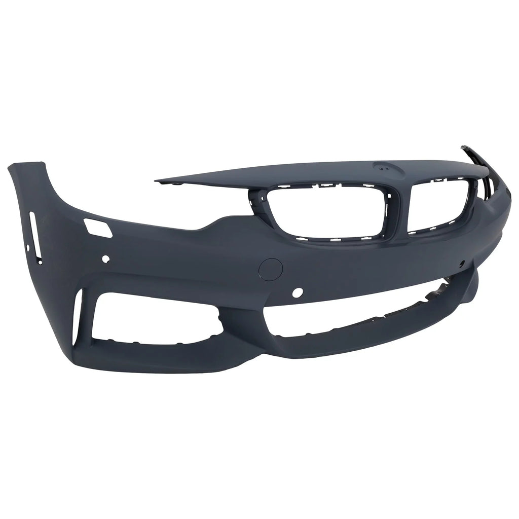 Front BUMPER protector matching For  4-SERIES 2014-2018 Primed with M Sport Line with HLW PDC Sensor Holes/Cam Conv/Coupe/HB- CAPA