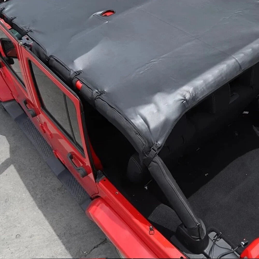Jahyshow Leather Top Sunshade Protection for Jeep Wrangler JK JKU 07-18 - Experience Unmatched Sun Protection