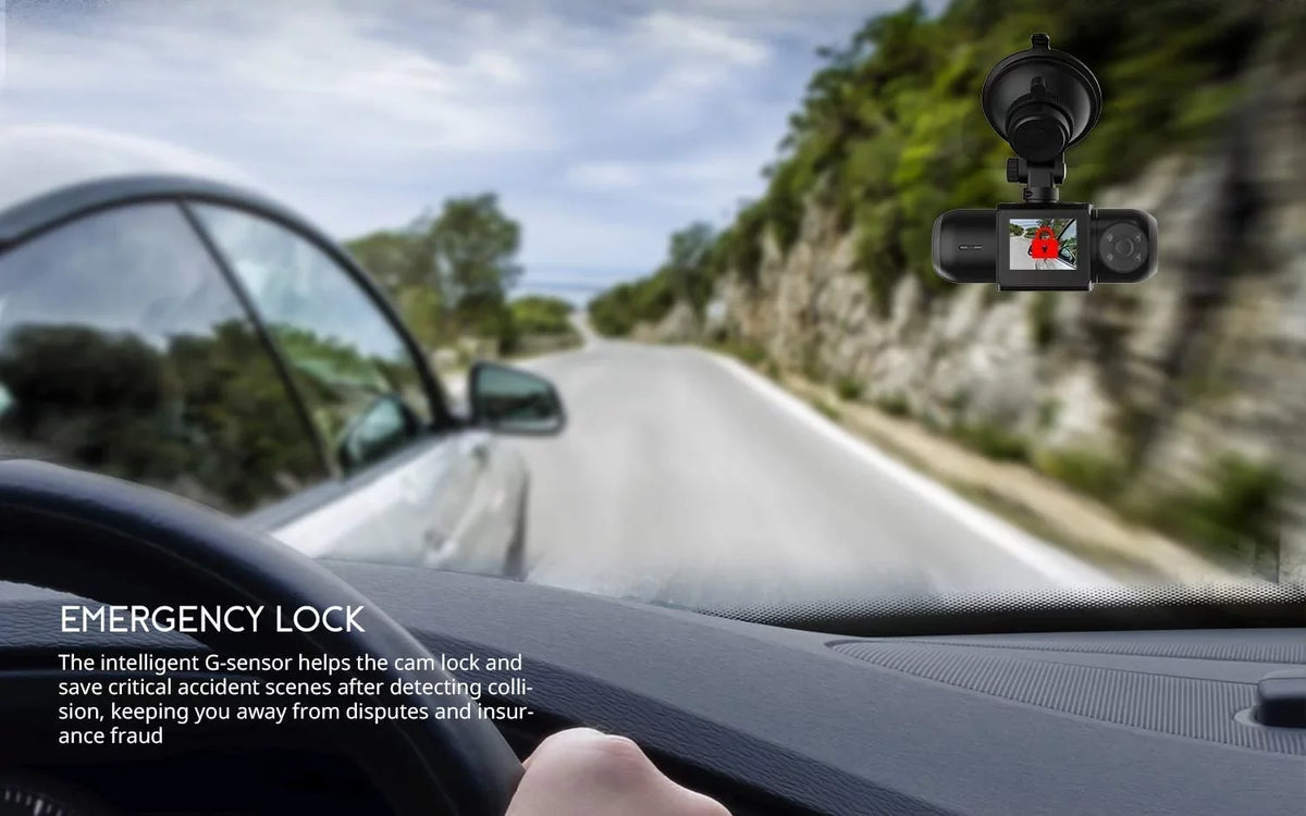 Uber Dual 1080P FHD Built-in GPS Wi-Fi Dash Cam, Front and Inside Car Camera Recorder with Infrared Night Vision,  Sensor, Supercapacitor, 4 IR LEDsG-Sensor, Parking Mode, Loop Recording (D30)