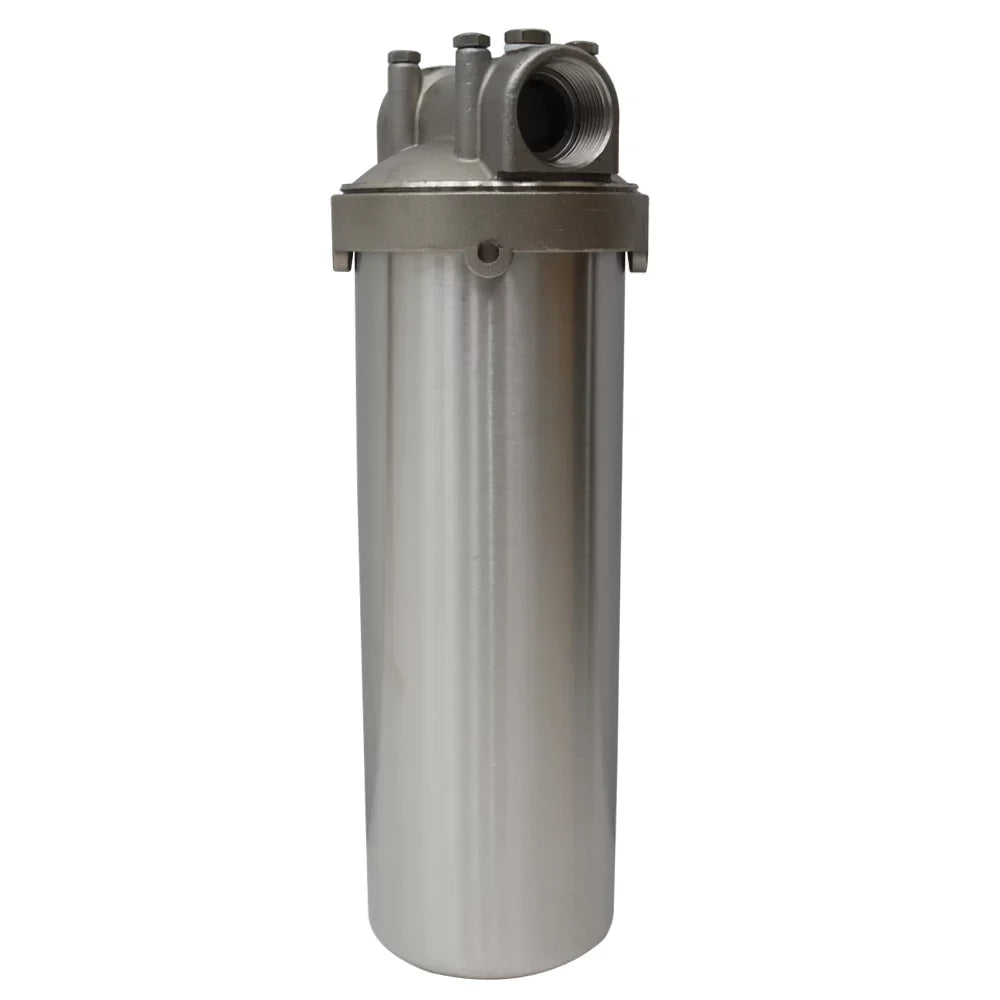 PreAsion Pressure moisture Filter Housing Heavy-duty for 10"L Cartridges 1"NPT with Bracket