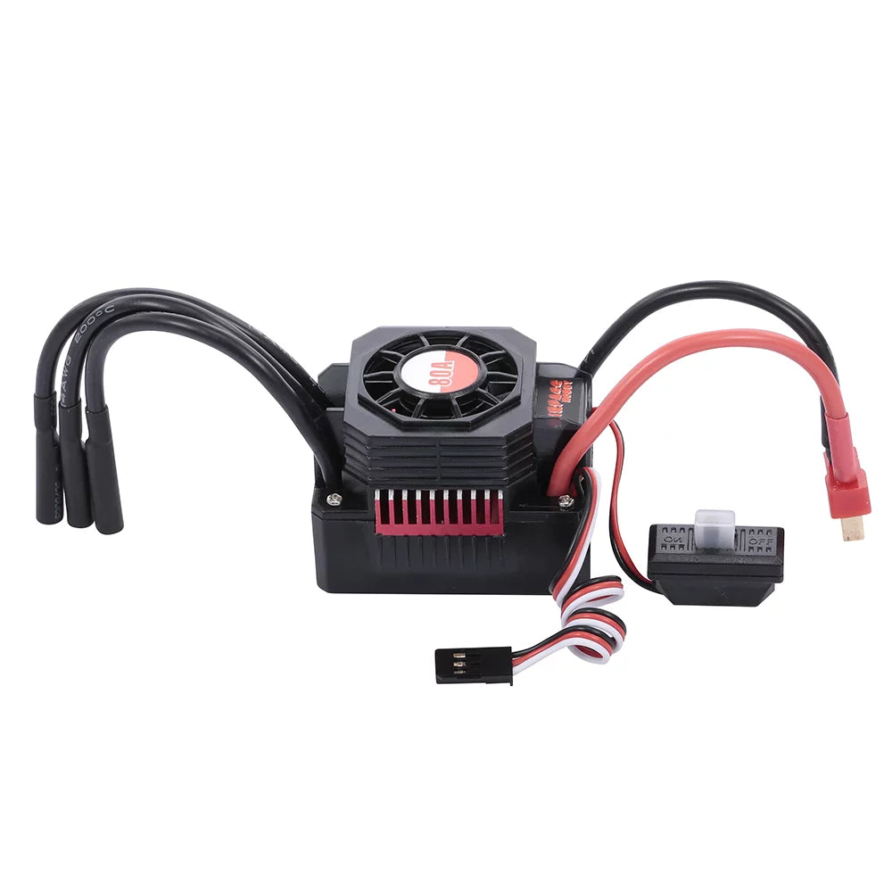 SURPASS HOBBY 80A Brushless ESC Waterproof Electric Speed Controller for 1/10 RC Truck Off-road Car