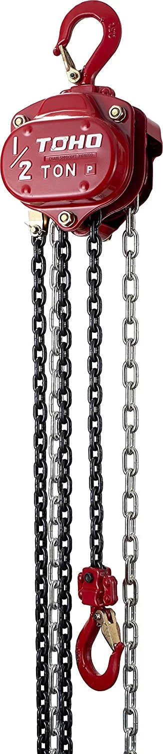 Chain). TOHO HSZ-622A OP Chain Block Hoist with Overload Protection (0.5 Ton, 20 Ft