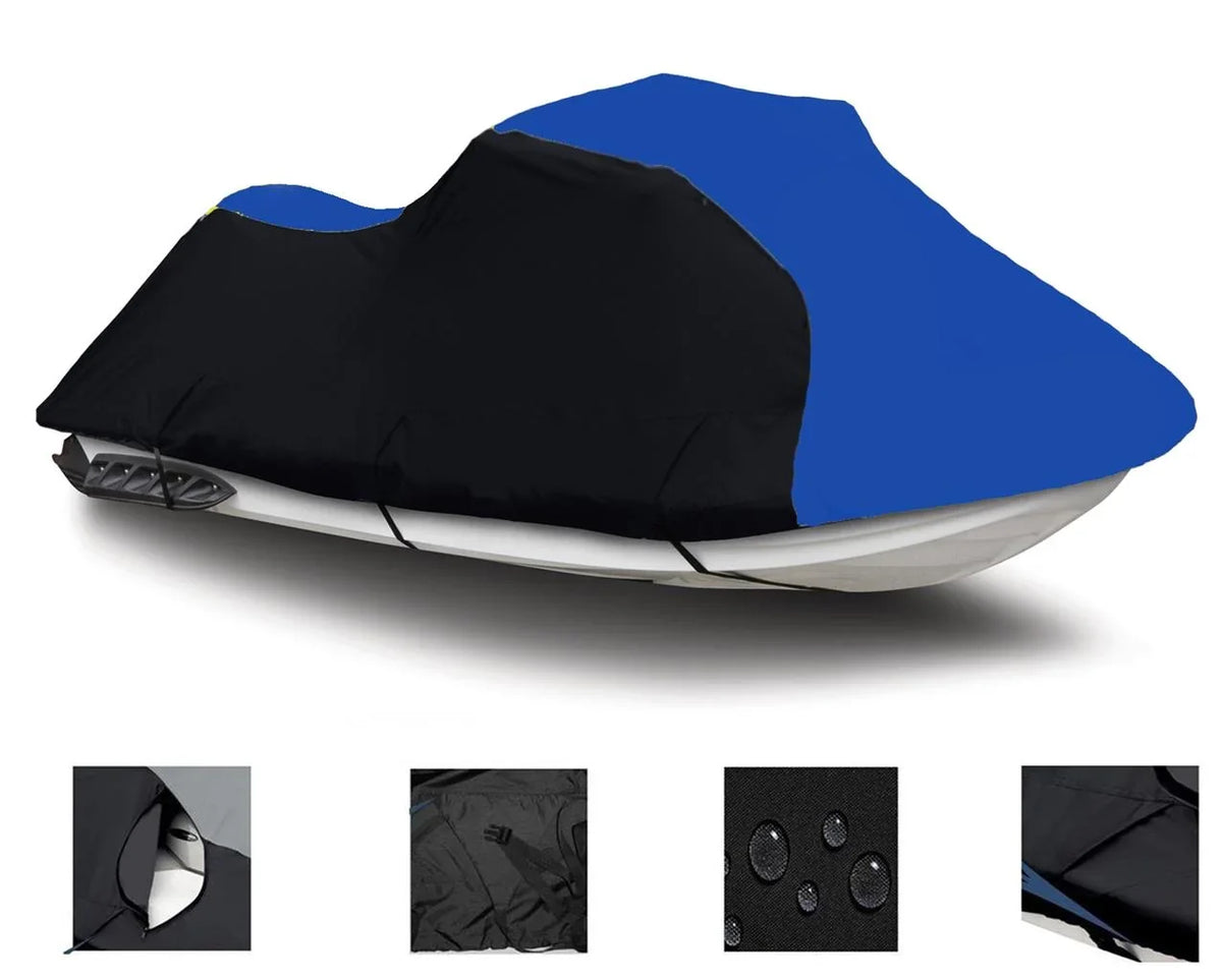 BLACK / BLUE HEAVY-DUTY, PWC 600D JET SKI shield matching for Kawasaki STX-12F / JT1200D7F 2003 2004 2005 2006 2007 2008