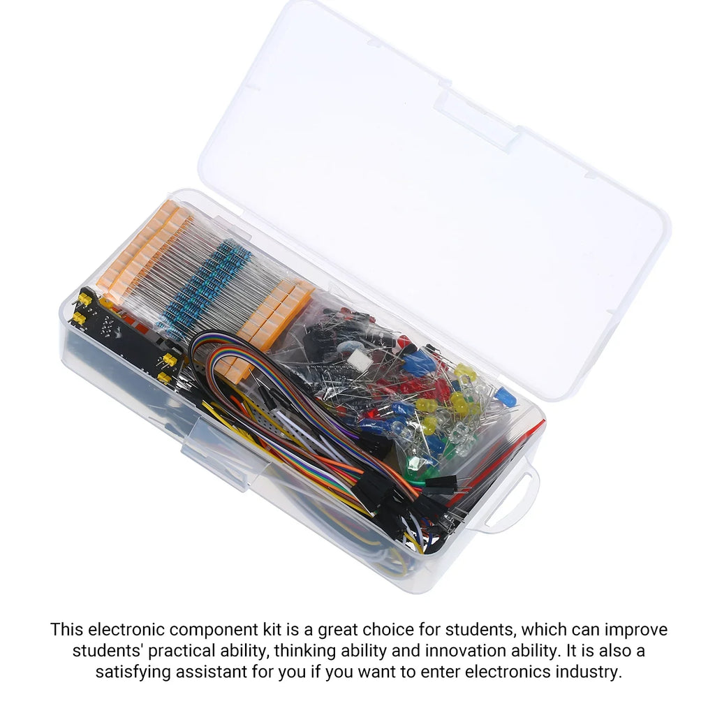 CACAGOO 830 Breadboard Set Electronics Component Starter DIY Kit with Box appropriate with Component Package