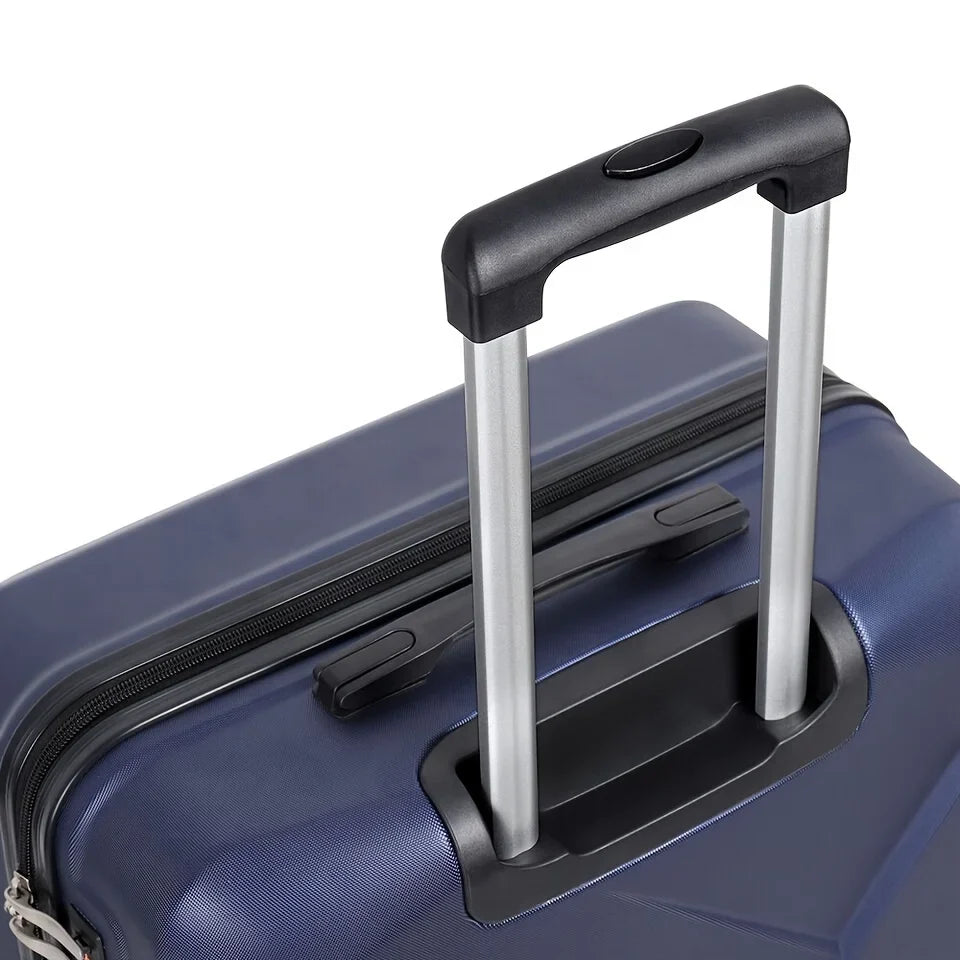 20 Inch Hardside Carry-On Luggage For Travel Business, 20-Inch Suitcase With Four Spinner Wheels And Scratch-immune Surface, Lock - Blue