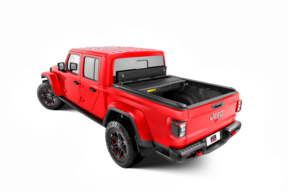 EGR 2020-2024 Fits Jeep Gladiator Sport Crew Cab Pickup 2018-2023 Fits Jeep Wrangler Unlimited 4 Door Rolltrac Electric Retractable Bed shield RT039031E