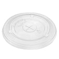 Karat C-KCL1045 PET Flat Lids 104.5mm w/ Straw Slot for 32 oz Paper & Poly Cold Cups, 600 Count