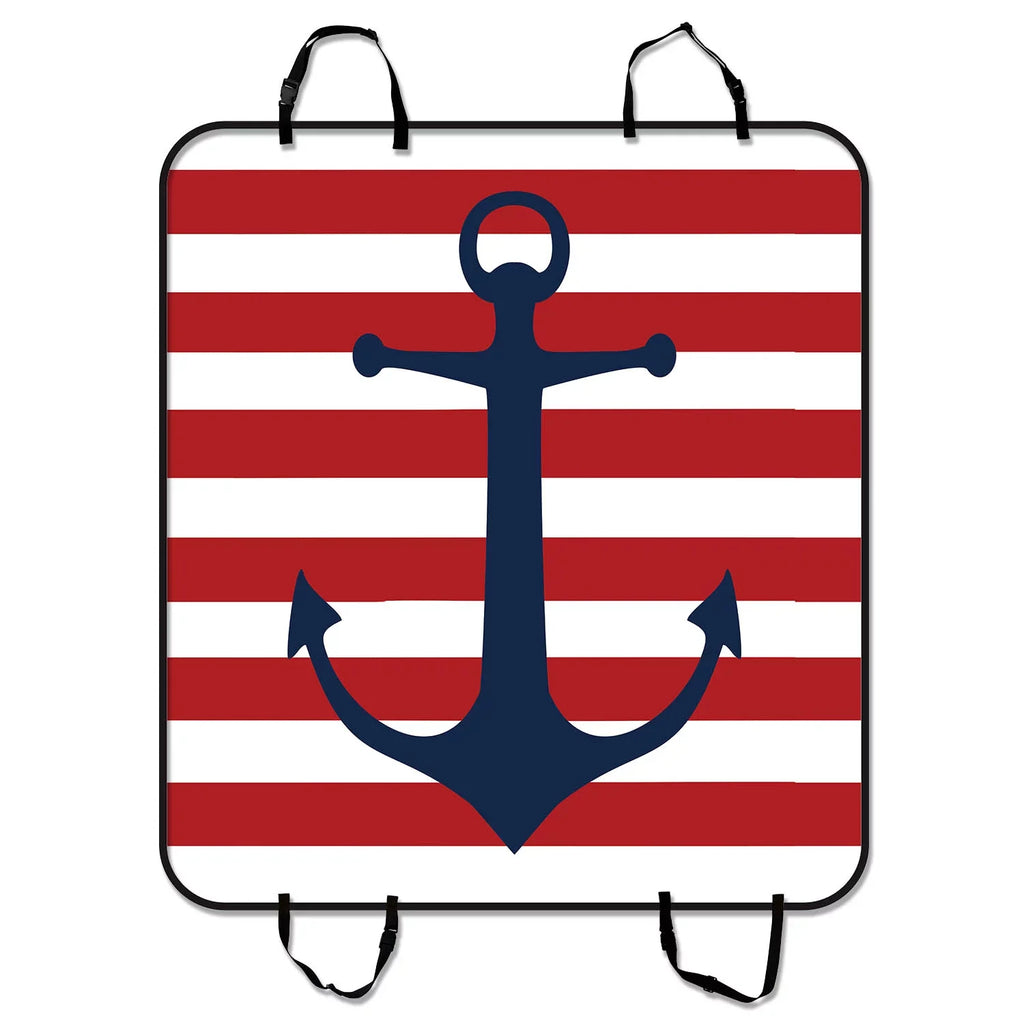 GCKG Red Anchor Pet Car Seat protector,Red Anchor Pet Car Seat wrap Dog Car Seat Mat Hammock Cargo Mat Trunk Mat For Cars Trucks and SUV 54x60 inches