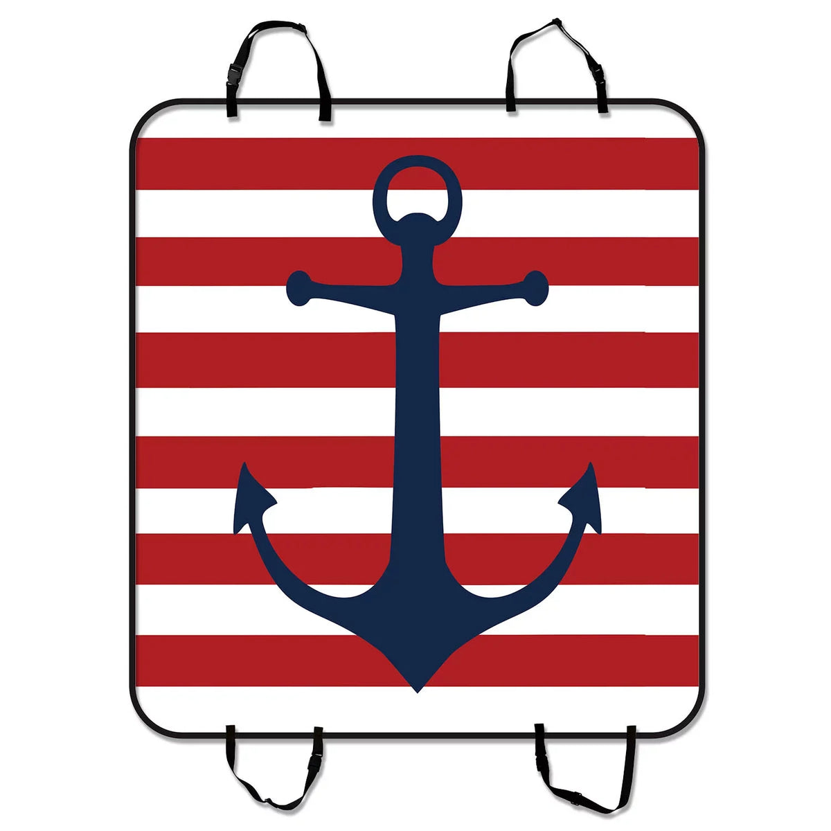 GCKG Red Anchor Pet Car Seat protector,Red Anchor Pet Car Seat wrap Dog Car Seat Mat Hammock Cargo Mat Trunk Mat For Cars Trucks and SUV 54x60 inches