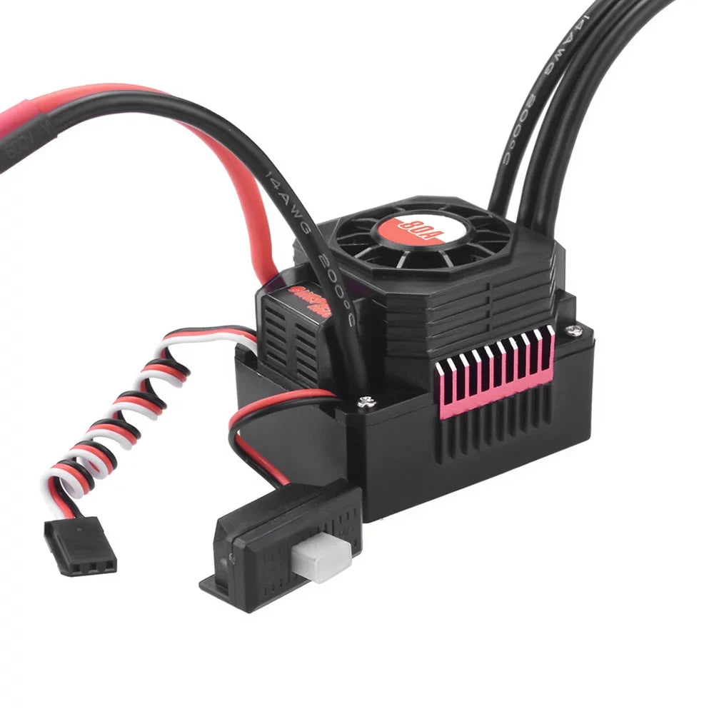 SURPASS HOBBY 80A Brushless ESC Waterproof Electric Speed Controller for 1/10 RC Truck Off-road Car