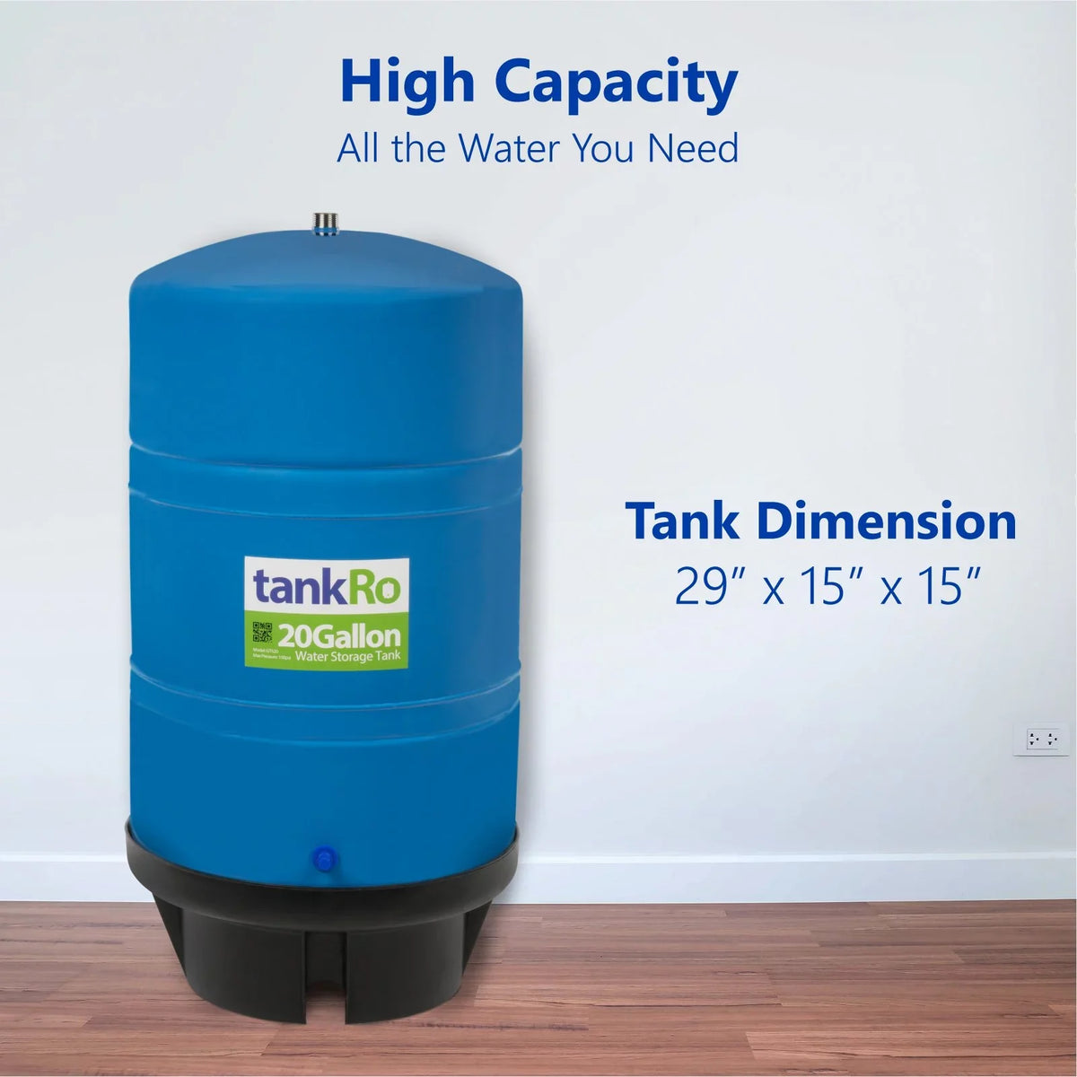 TankRO 20.0 Gallon RO Expansion Tank – Large Reverse Osmosis liquid Storage Tank Reservoir