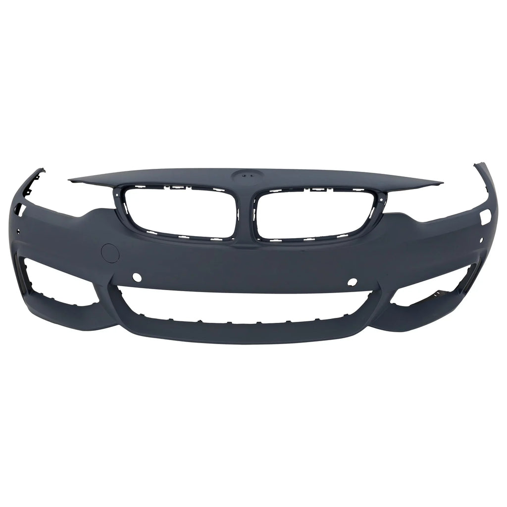 Front BUMPER protector matching For  4-SERIES 2014-2018 Primed with M Sport Line with HLW PDC Sensor Holes/Cam Conv/Coupe/HB- CAPA