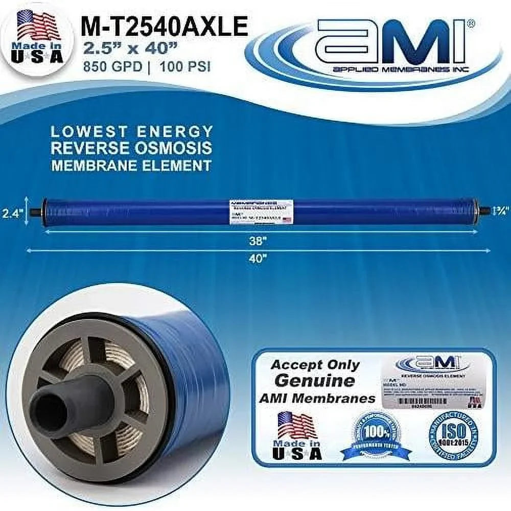 Extra Low Energy Reverse Osmosis Membrane For Tap moisture | 850 GPD At 100 Psi | 99% Rejection | Replacement XLE RO Membrane |   M-T2540AXLE