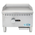 Natural Gas 1-Burner Griddle with 30,000 BTU in Stainless-Steel (KM-GG1-18M). 18 in