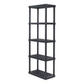 Total Capacity, Black. IRIS USA 5 -Tier Plastic Rack Storage Shelf with 200 lb