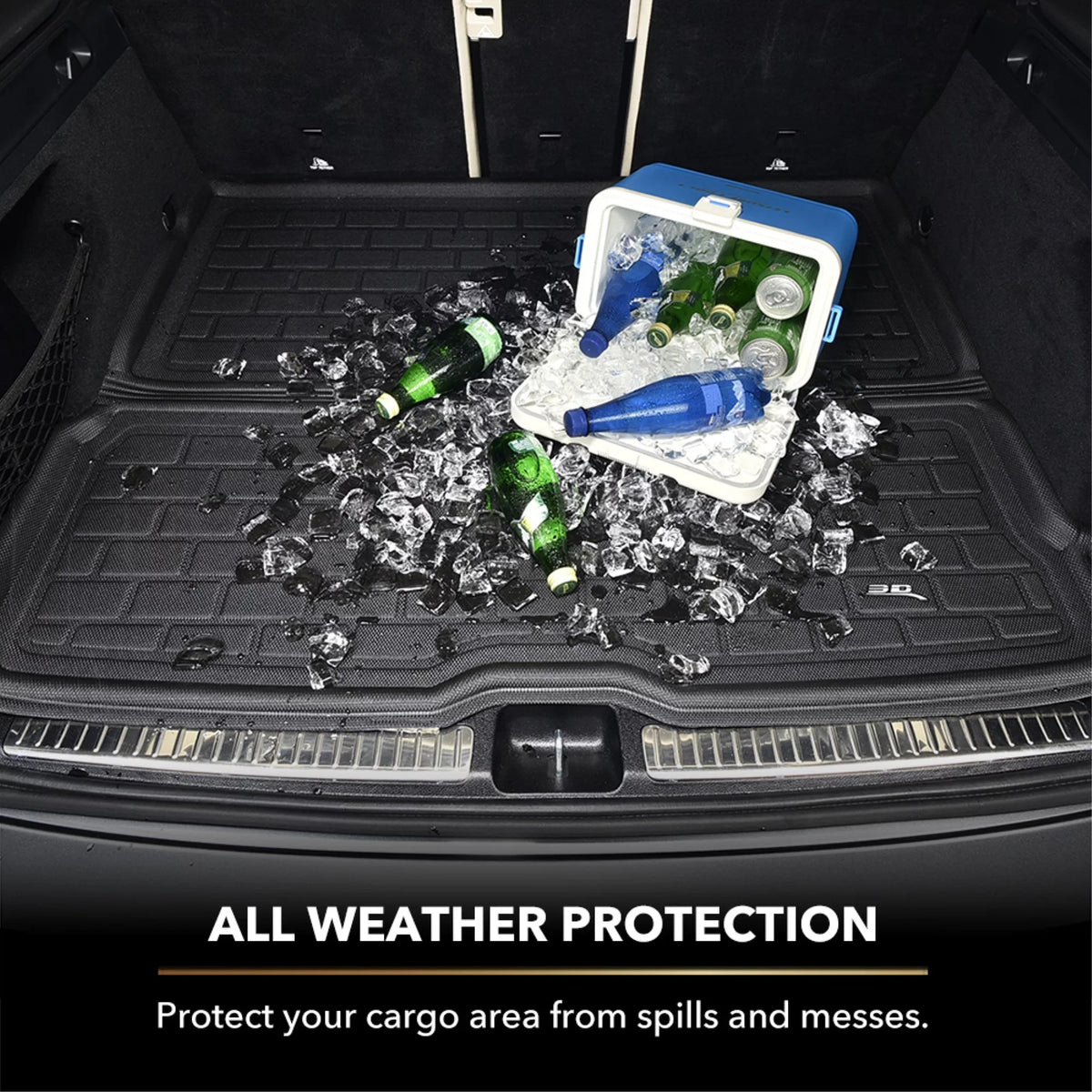 3D MAXpider KAGU Cargo Liner (BLACK) suitable with CHEVROLET/GMC/CADILLAC TAHOE/YUKON/ESCALADE 2021-2024 - Cargo Liner