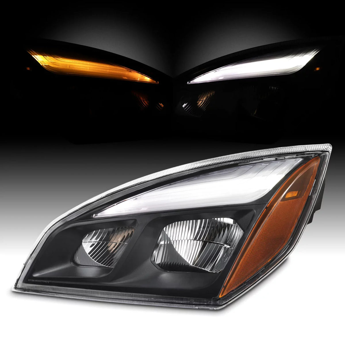AKKON - Fits 2018-2023 Freightliner Cascadia 113 116 125 126 OE Full-LED Black Housing Headlights - Driver Side Replacement