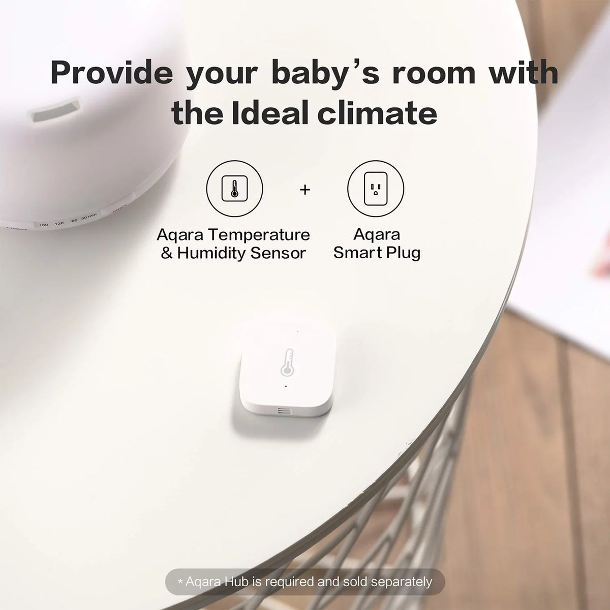 Temperature Sensor Smart Aqara Humidity Sensor for Remote Monitoring and Home Automation REQUIRES AQARA HUB appropriate with  HomeKit