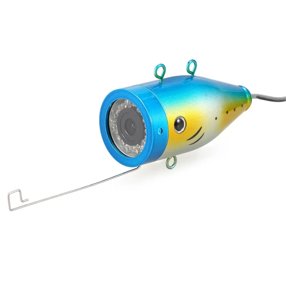 1200TVL Underwater Fishing 24 LEDs Waterproof Fish Shape craft Ice Fishing Accessories with 15m30m50m Cable