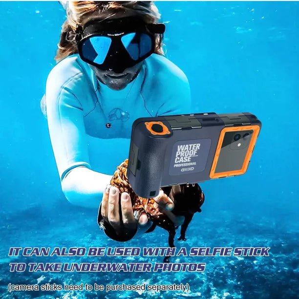 UrbanX Professional [15m/50ft] Swimming Diving Surfing Snorkeling Photo Video Waterproof Protective Case Underwater Housing for  G5 And all Phones Up to 6.9 Inch LCD with Lanyard