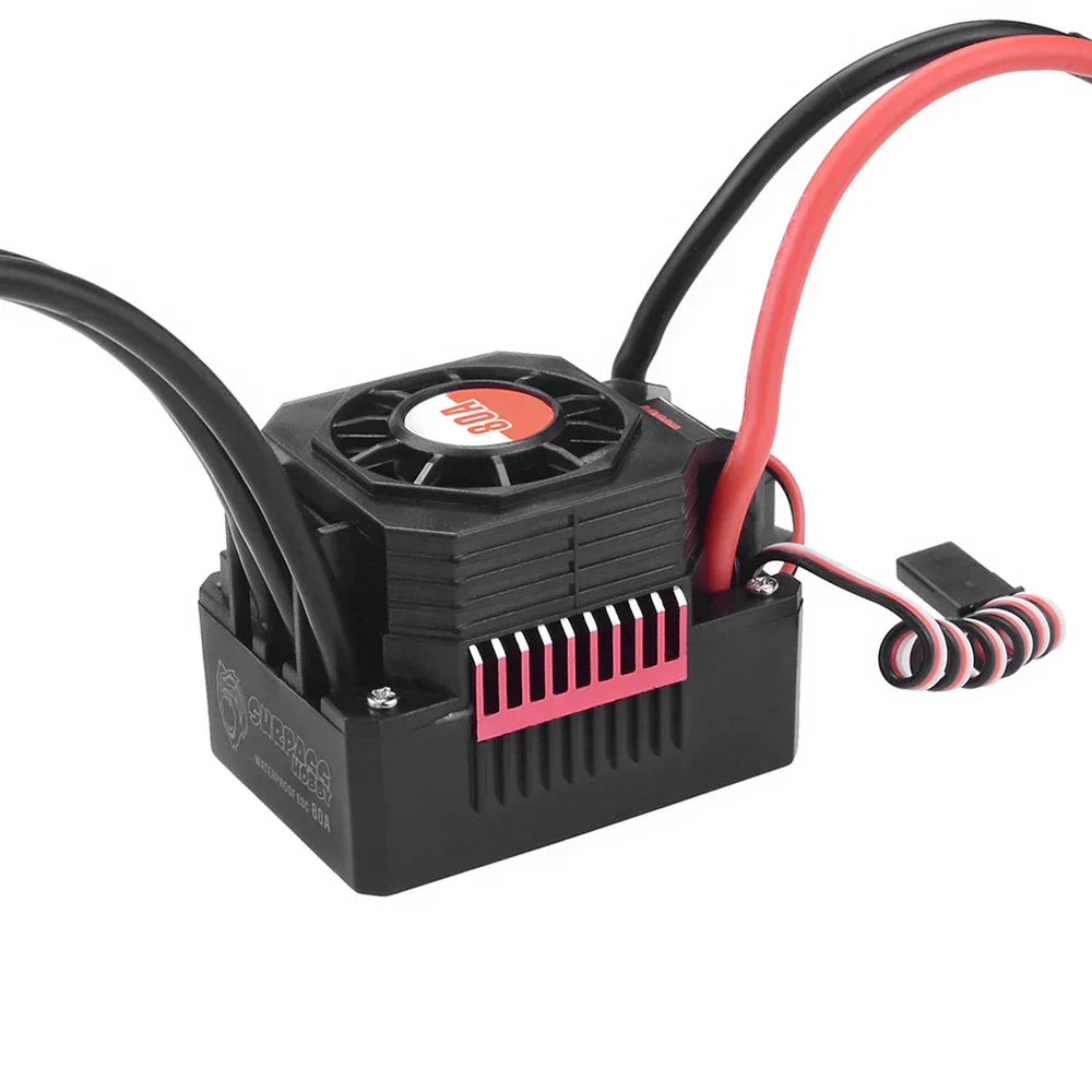 SURPASS HOBBY 80A Brushless ESC Waterproof Electric Speed Controller for 1/10 RC Truck Off-road Car