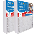 16x25x5 Air Filter MERV 11 Comparable to MPR 1000, MPR 1200 & FPR 7 suitable with Bryant Carrier FILXXCAR0016 Premium USA Made 16x25x5 Furnace Filter 2 Pack by AIRX FILTERS WICKED CLEAN AIR.