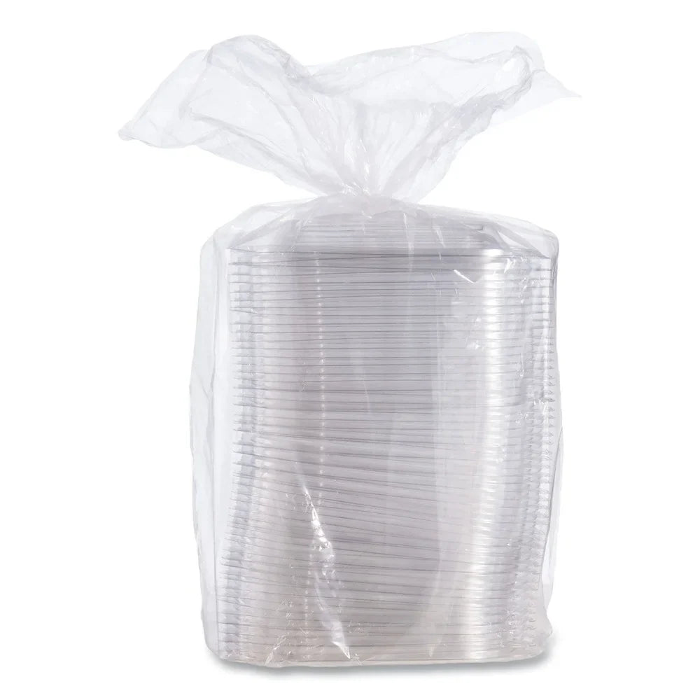 Dart PresentaBowls Pro Clear Square Lids for 24-32 oz Bowls, 8.5 x 8.5 x 0.5, Clear, Plastic, 63/Bag, 4 Bags/Carton