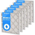 SpiroPure 18X20X1 MERV 8 Pleated Air Filters - Made in USA (6 Pack)