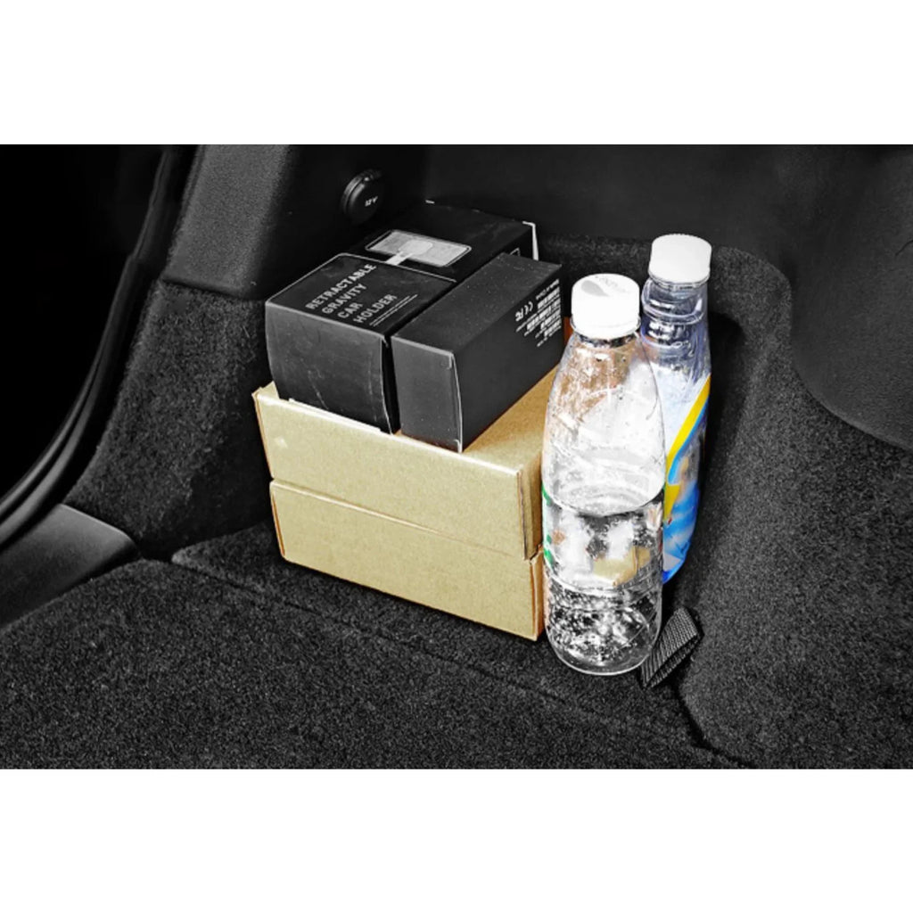 Xotic Tech Black Rear Trunk Side Storage Grocery Box w/Lid Reinforced Handle Partition Board protector Organizer Packet Holder Bin appropriate with Tesla Model Y 5 Seater 2022-up